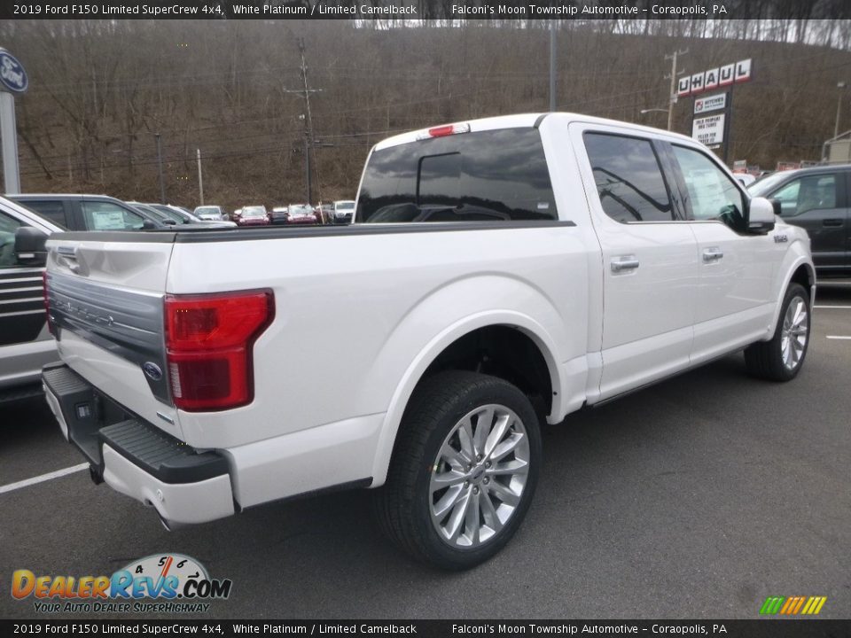 2019 Ford F150 Limited SuperCrew 4x4 White Platinum / Limited Camelback Photo #2