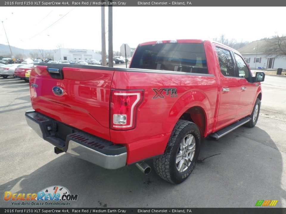 2016 Ford F150 XLT SuperCrew 4x4 Race Red / Medium Earth Gray Photo #5