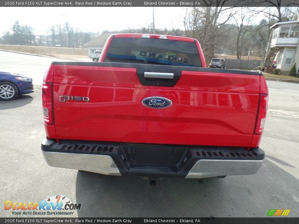 2016 Ford F150 XLT SuperCrew 4x4 Race Red / Medium Earth Gray Photo #6