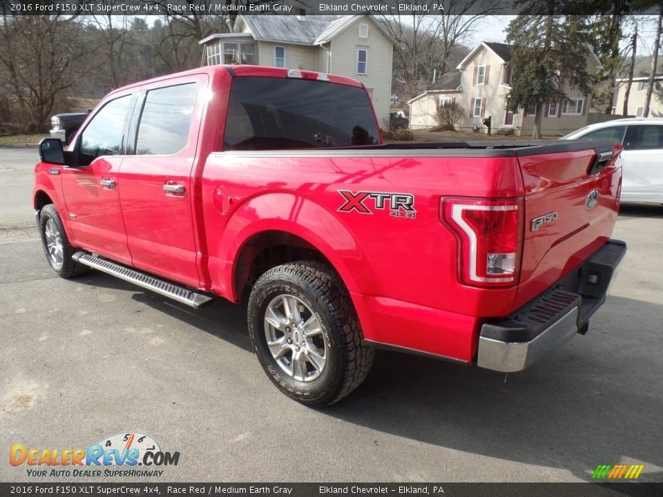 2016 Ford F150 XLT SuperCrew 4x4 Race Red / Medium Earth Gray Photo #7