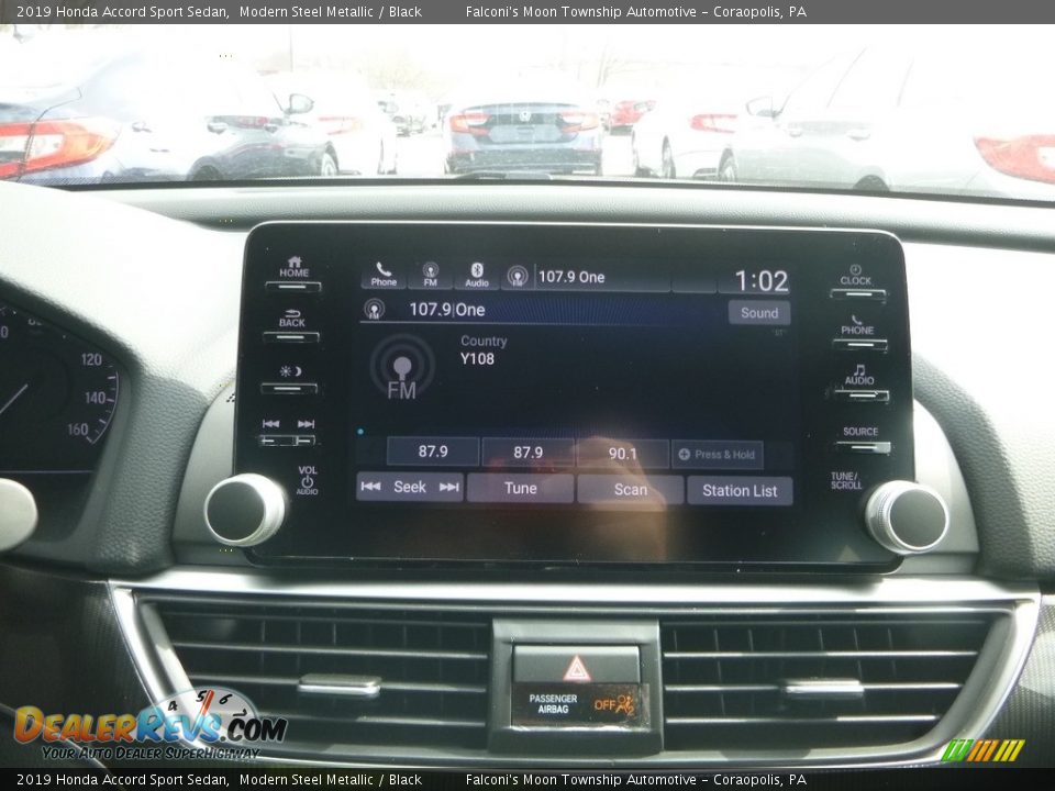 2019 Honda Accord Sport Sedan Modern Steel Metallic / Black Photo #12