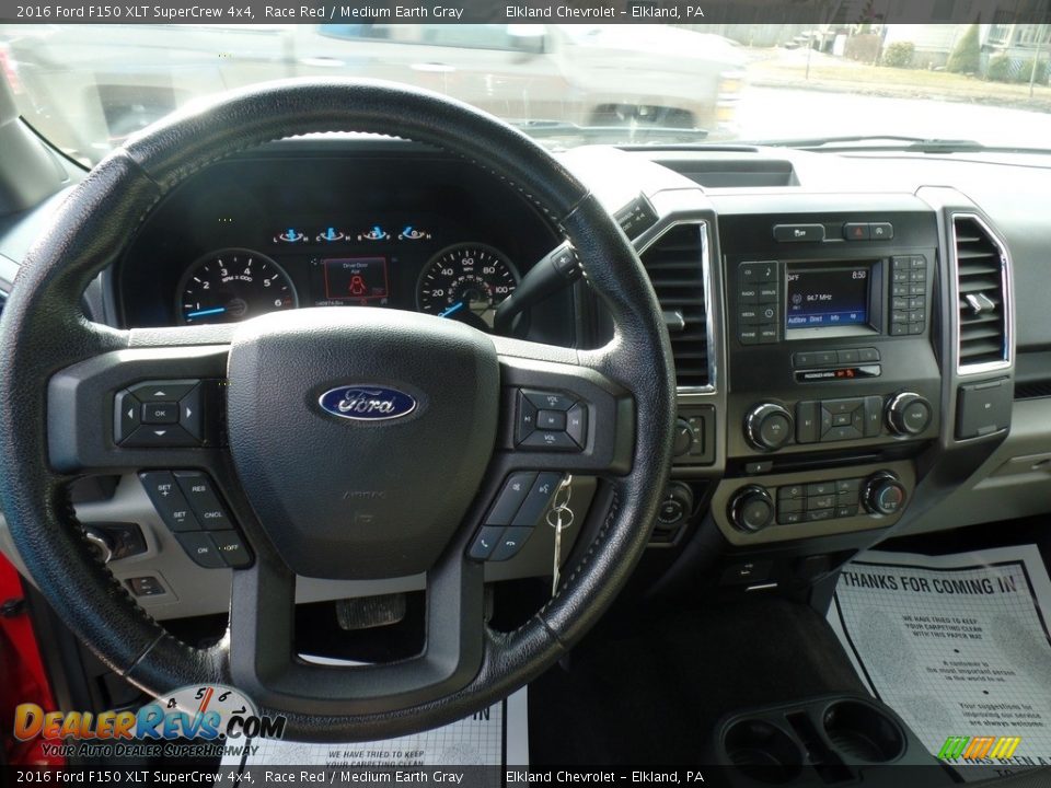 2016 Ford F150 XLT SuperCrew 4x4 Race Red / Medium Earth Gray Photo #19