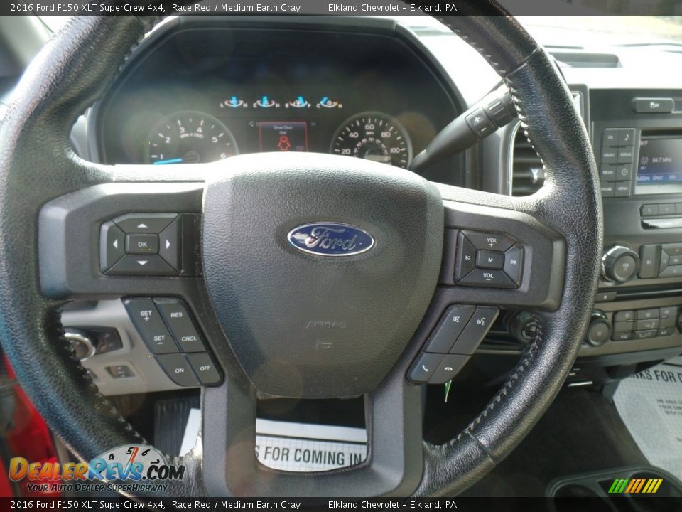 2016 Ford F150 XLT SuperCrew 4x4 Race Red / Medium Earth Gray Photo #20