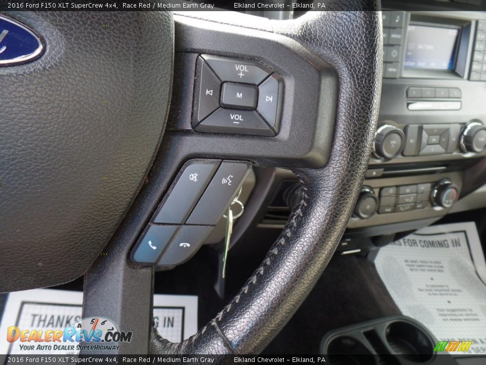 2016 Ford F150 XLT SuperCrew 4x4 Race Red / Medium Earth Gray Photo #21