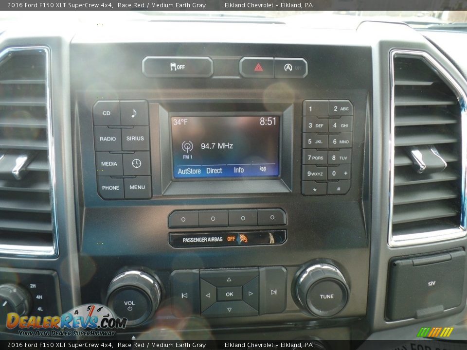 2016 Ford F150 XLT SuperCrew 4x4 Race Red / Medium Earth Gray Photo #25