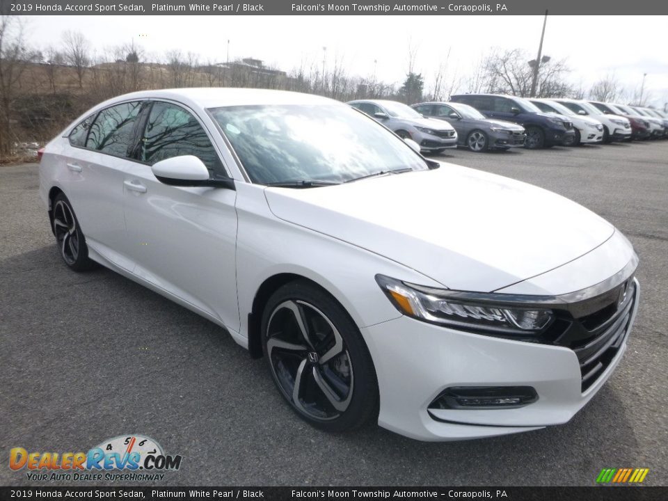 2019 Honda Accord Sport Sedan Platinum White Pearl / Black Photo #6