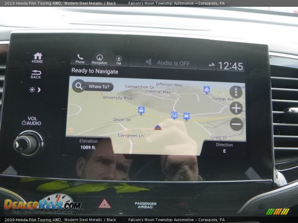 2019 Honda Pilot Touring AWD Modern Steel Metallic / Black Photo #14