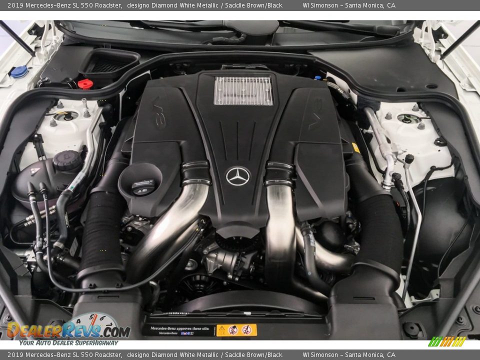 2019 Mercedes-Benz SL 550 Roadster 4.7 Liter DI biturbo DOHC 32-Valve VVT V8 Engine Photo #8