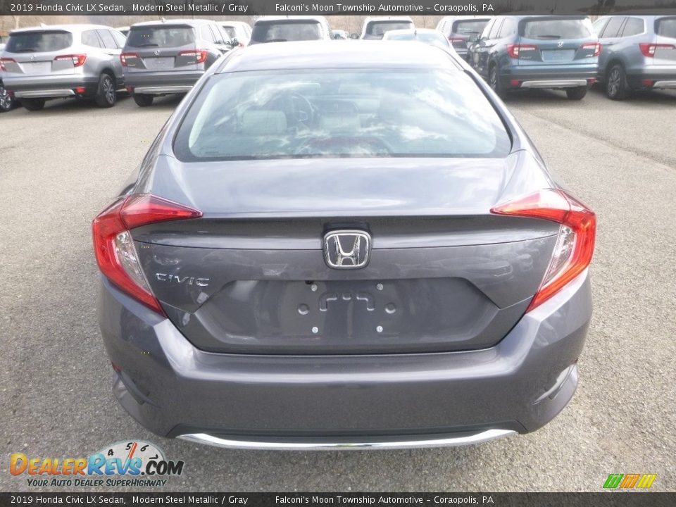 2019 Honda Civic LX Sedan Modern Steel Metallic / Gray Photo #4