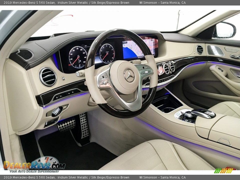 2019 Mercedes-Benz S 560 Sedan Iridium Silver Metallic / Silk Beige/Espresso Brown Photo #4