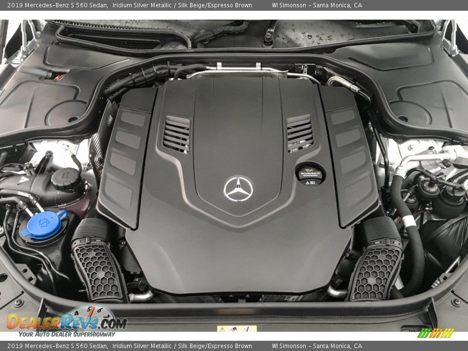 2019 Mercedes-Benz S 560 Sedan Iridium Silver Metallic / Silk Beige/Espresso Brown Photo #8