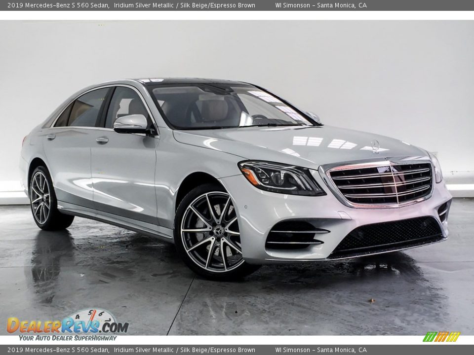 2019 Mercedes-Benz S 560 Sedan Iridium Silver Metallic / Silk Beige/Espresso Brown Photo #12