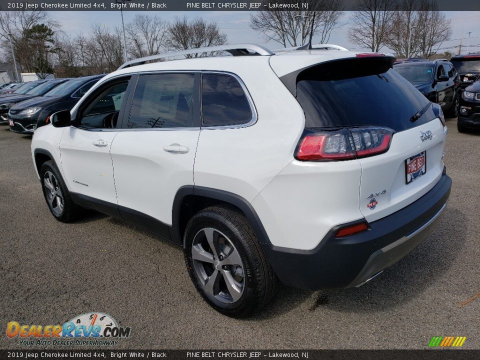 2019 Jeep Cherokee Limited 4x4 Bright White / Black Photo #3