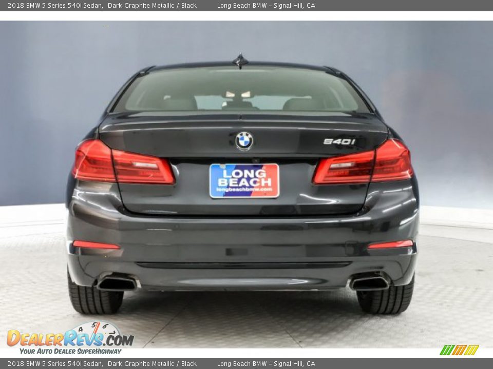 2018 BMW 5 Series 540i Sedan Dark Graphite Metallic / Black Photo #3