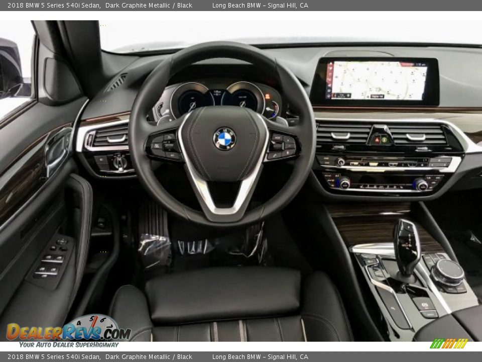 2018 BMW 5 Series 540i Sedan Dark Graphite Metallic / Black Photo #4