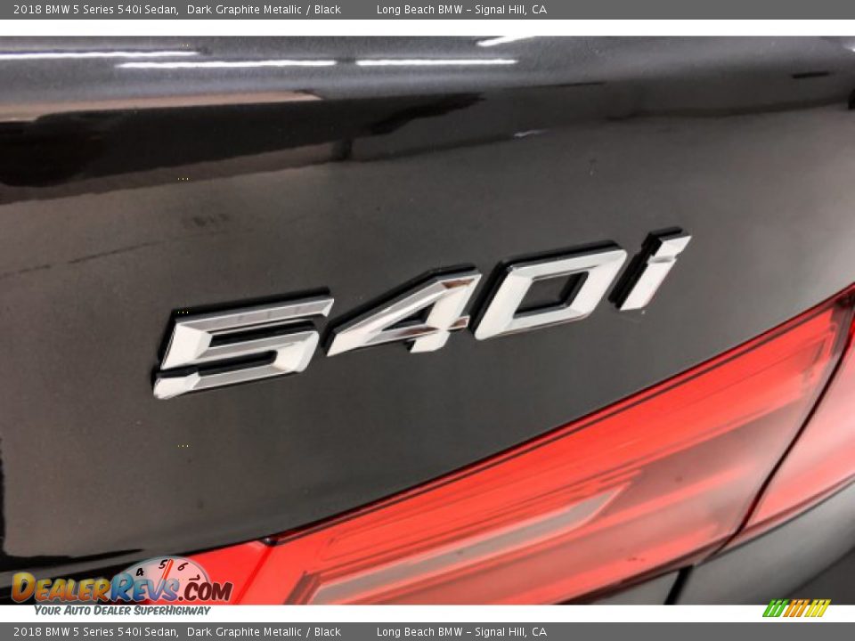 2018 BMW 5 Series 540i Sedan Dark Graphite Metallic / Black Photo #7
