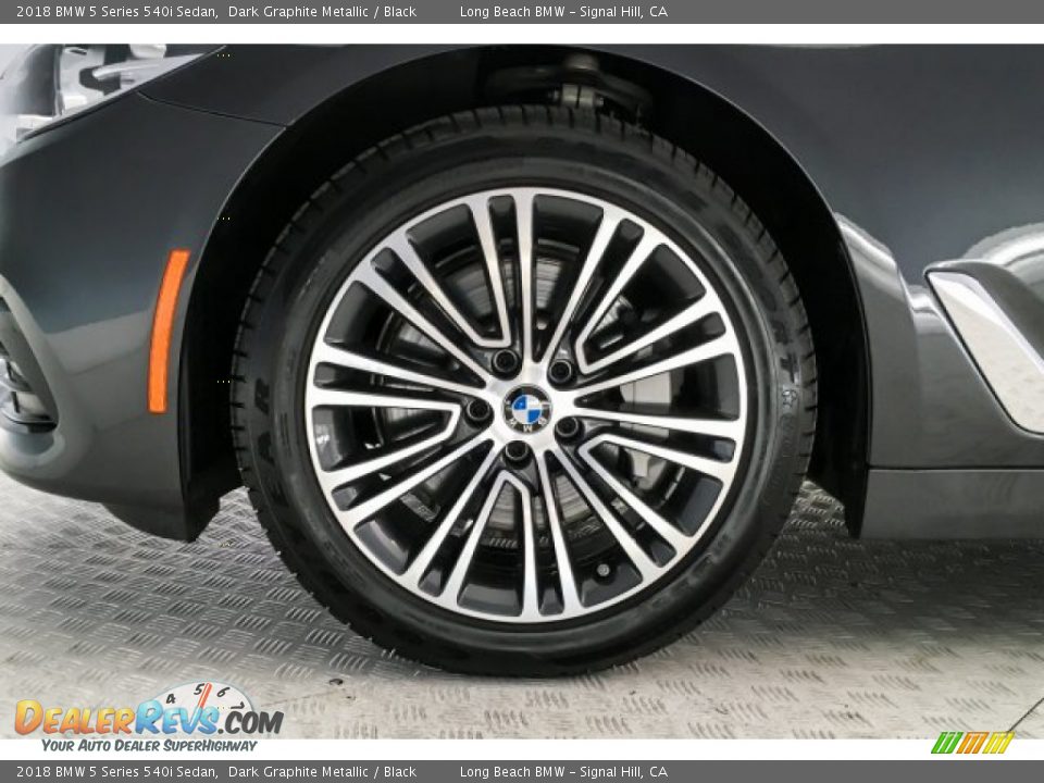 2018 BMW 5 Series 540i Sedan Dark Graphite Metallic / Black Photo #8