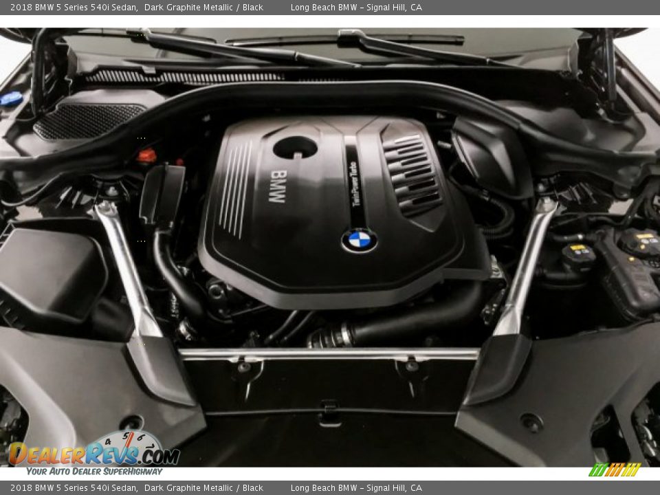 2018 BMW 5 Series 540i Sedan Dark Graphite Metallic / Black Photo #9