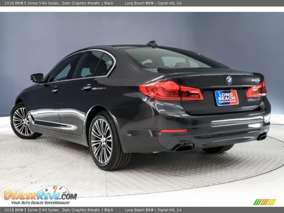 2018 BMW 5 Series 540i Sedan Dark Graphite Metallic / Black Photo #10