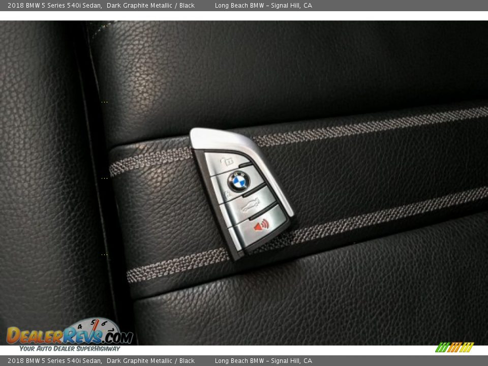 2018 BMW 5 Series 540i Sedan Dark Graphite Metallic / Black Photo #11