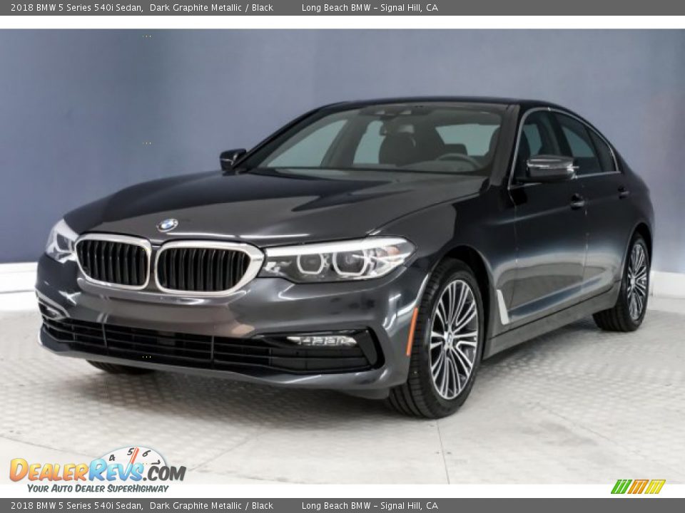 2018 BMW 5 Series 540i Sedan Dark Graphite Metallic / Black Photo #12