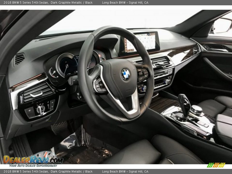 2018 BMW 5 Series 540i Sedan Dark Graphite Metallic / Black Photo #20