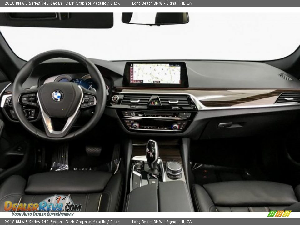 2018 BMW 5 Series 540i Sedan Dark Graphite Metallic / Black Photo #23