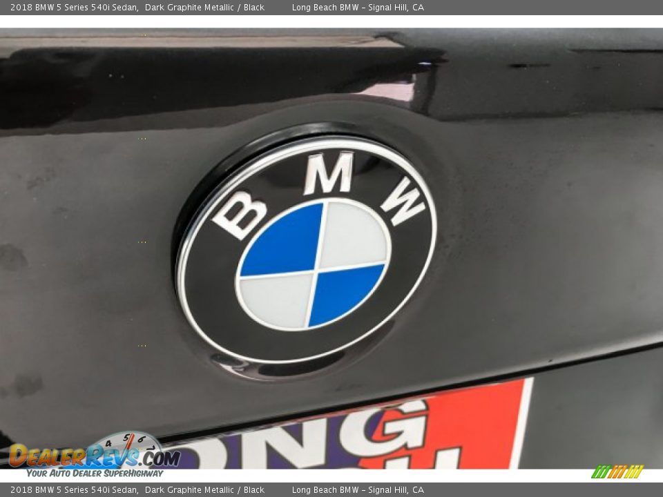 2018 BMW 5 Series 540i Sedan Dark Graphite Metallic / Black Photo #25