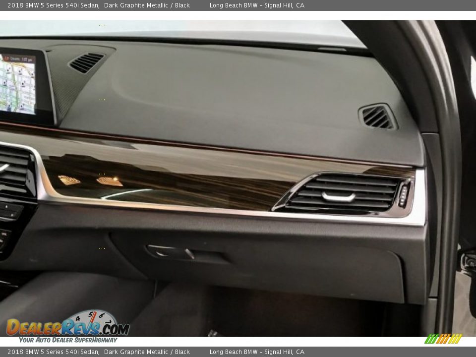 2018 BMW 5 Series 540i Sedan Dark Graphite Metallic / Black Photo #26