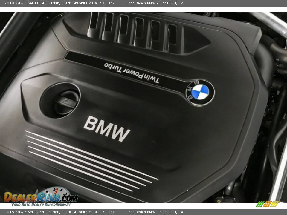 2018 BMW 5 Series 540i Sedan Dark Graphite Metallic / Black Photo #29