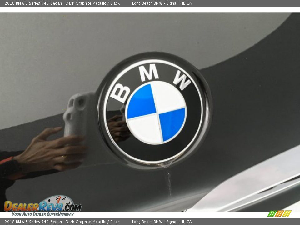 2018 BMW 5 Series 540i Sedan Dark Graphite Metallic / Black Photo #31