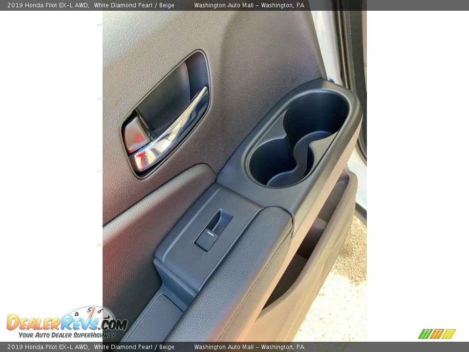 2019 Honda Pilot EX-L AWD White Diamond Pearl / Beige Photo #16