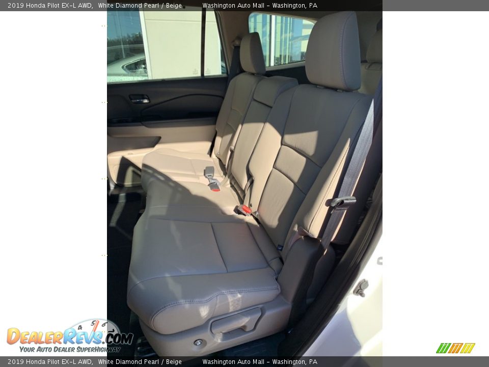 2019 Honda Pilot EX-L AWD White Diamond Pearl / Beige Photo #17