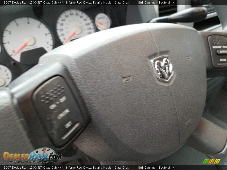 2007 Dodge Ram 1500 SLT Quad Cab 4x4 Inferno Red Crystal Pearl / Medium Slate Gray Photo #10