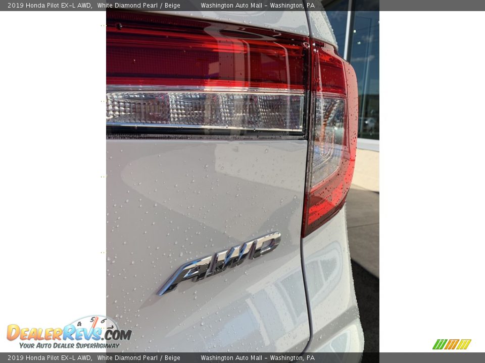 2019 Honda Pilot EX-L AWD White Diamond Pearl / Beige Photo #23