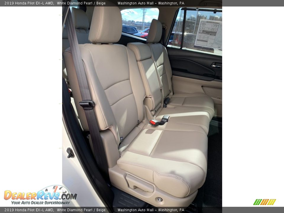 2019 Honda Pilot EX-L AWD White Diamond Pearl / Beige Photo #25
