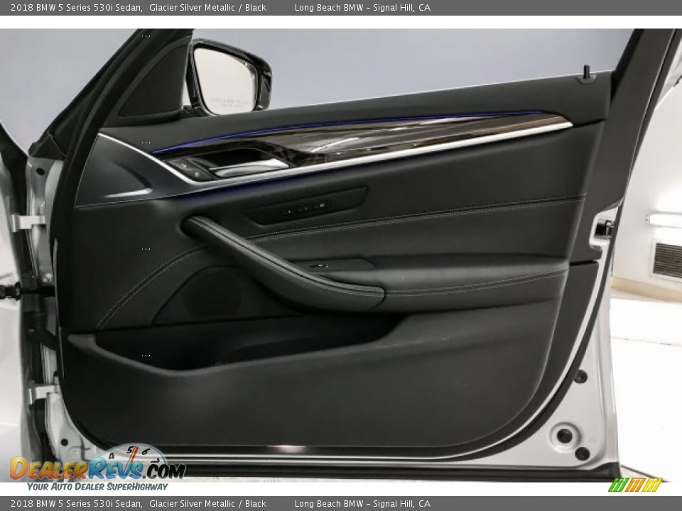 2018 BMW 5 Series 530i Sedan Glacier Silver Metallic / Black Photo #29