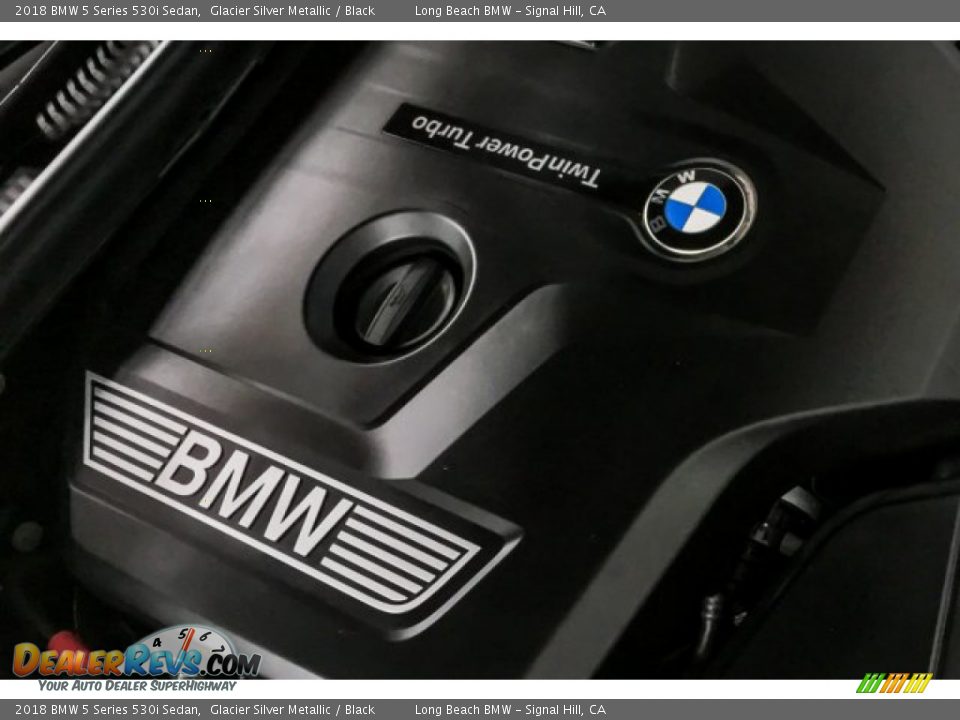 2018 BMW 5 Series 530i Sedan Glacier Silver Metallic / Black Photo #30