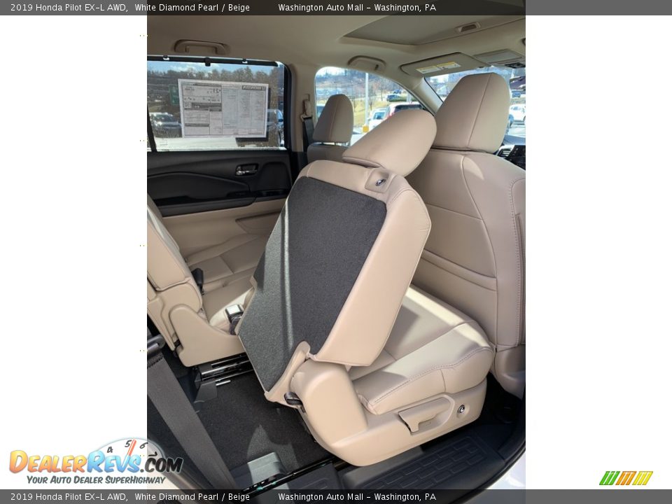 2019 Honda Pilot EX-L AWD White Diamond Pearl / Beige Photo #26