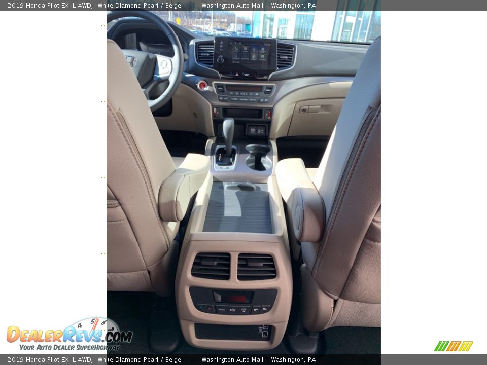 2019 Honda Pilot EX-L AWD White Diamond Pearl / Beige Photo #29