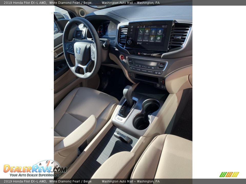 2019 Honda Pilot EX-L AWD White Diamond Pearl / Beige Photo #32