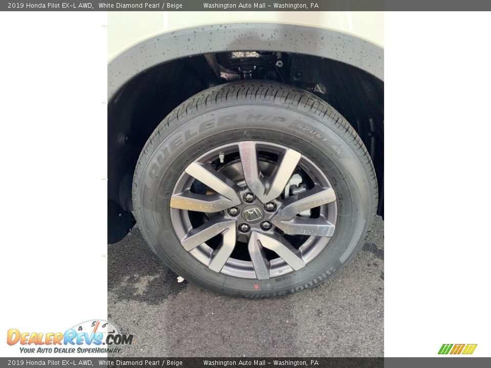 2019 Honda Pilot EX-L AWD White Diamond Pearl / Beige Photo #35