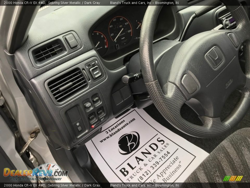 2000 Honda CR-V EX 4WD Sebring Silver Metallic / Dark Gray Photo #15