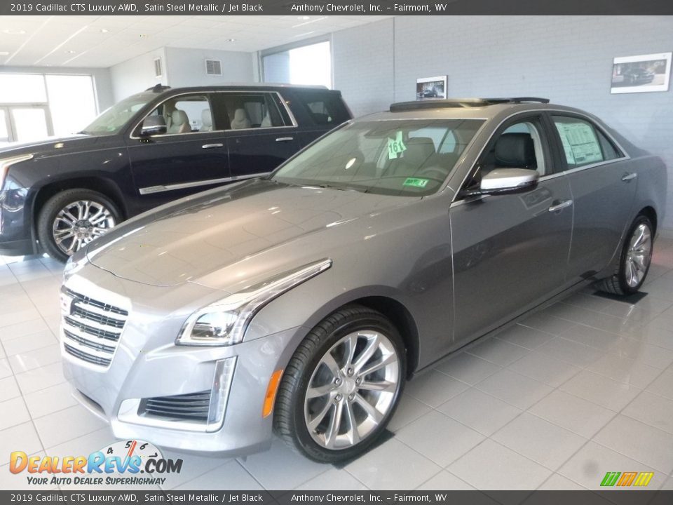 2019 Cadillac CTS Luxury AWD Satin Steel Metallic / Jet Black Photo #9
