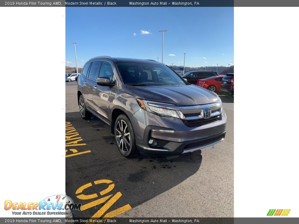 2019 Honda Pilot Touring AWD Modern Steel Metallic / Black Photo #4