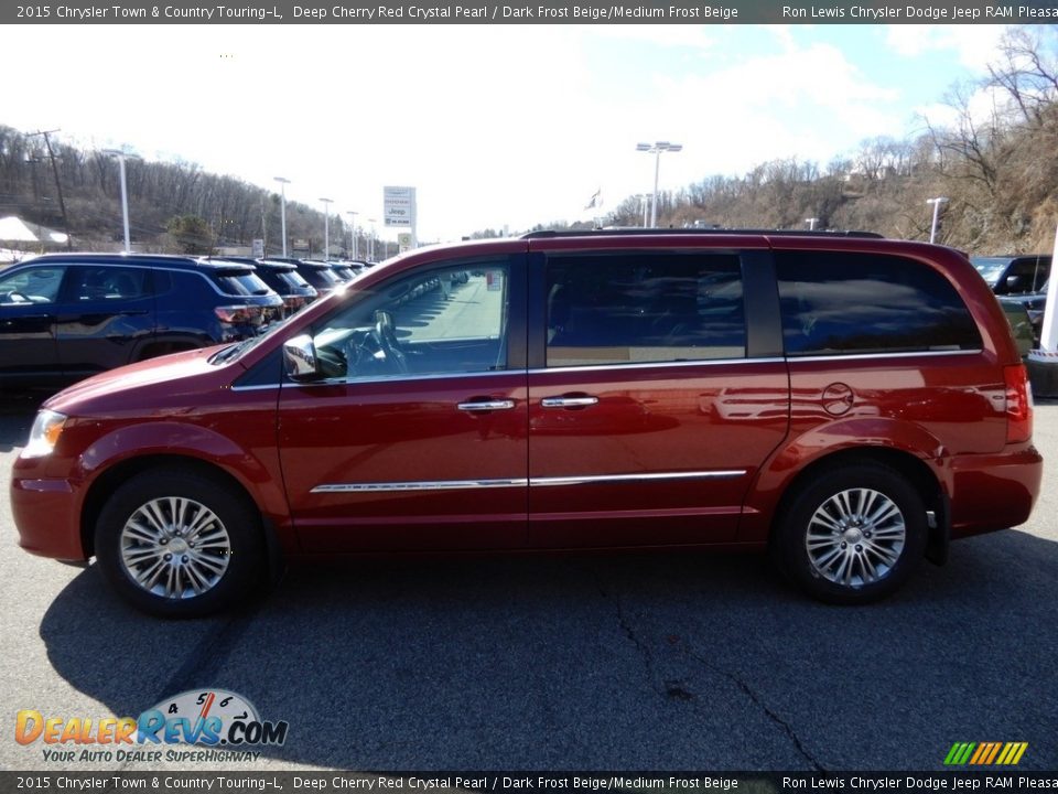 2015 Chrysler Town & Country Touring-L Deep Cherry Red Crystal Pearl / Dark Frost Beige/Medium Frost Beige Photo #2