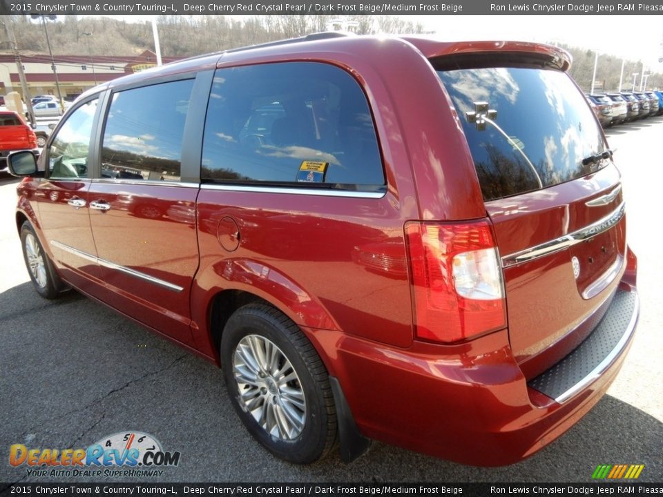 2015 Chrysler Town & Country Touring-L Deep Cherry Red Crystal Pearl / Dark Frost Beige/Medium Frost Beige Photo #3