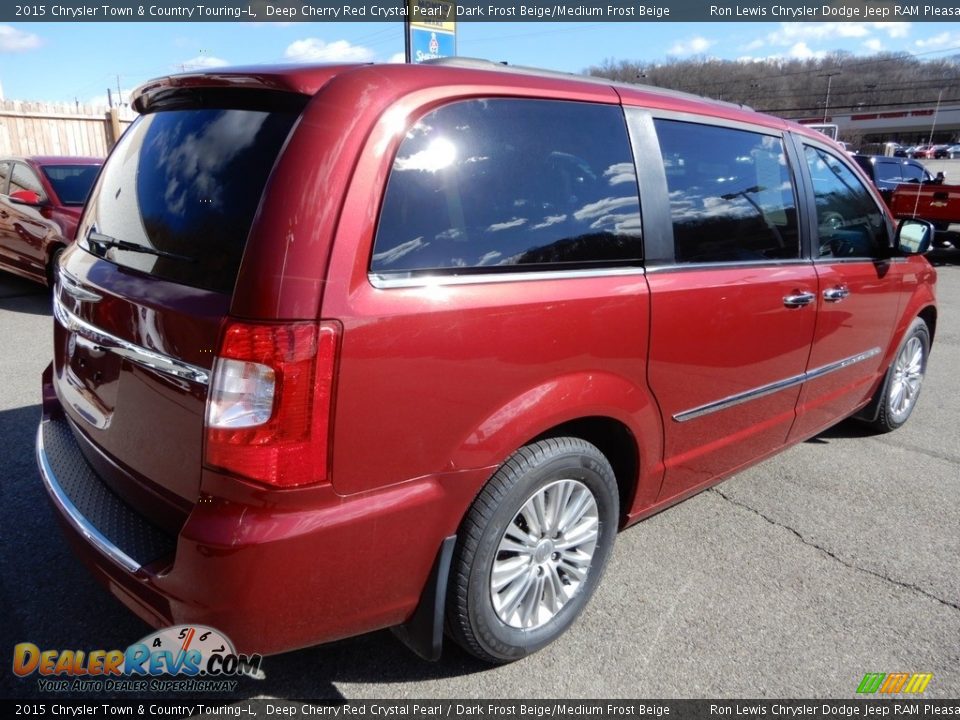 2015 Chrysler Town & Country Touring-L Deep Cherry Red Crystal Pearl / Dark Frost Beige/Medium Frost Beige Photo #6