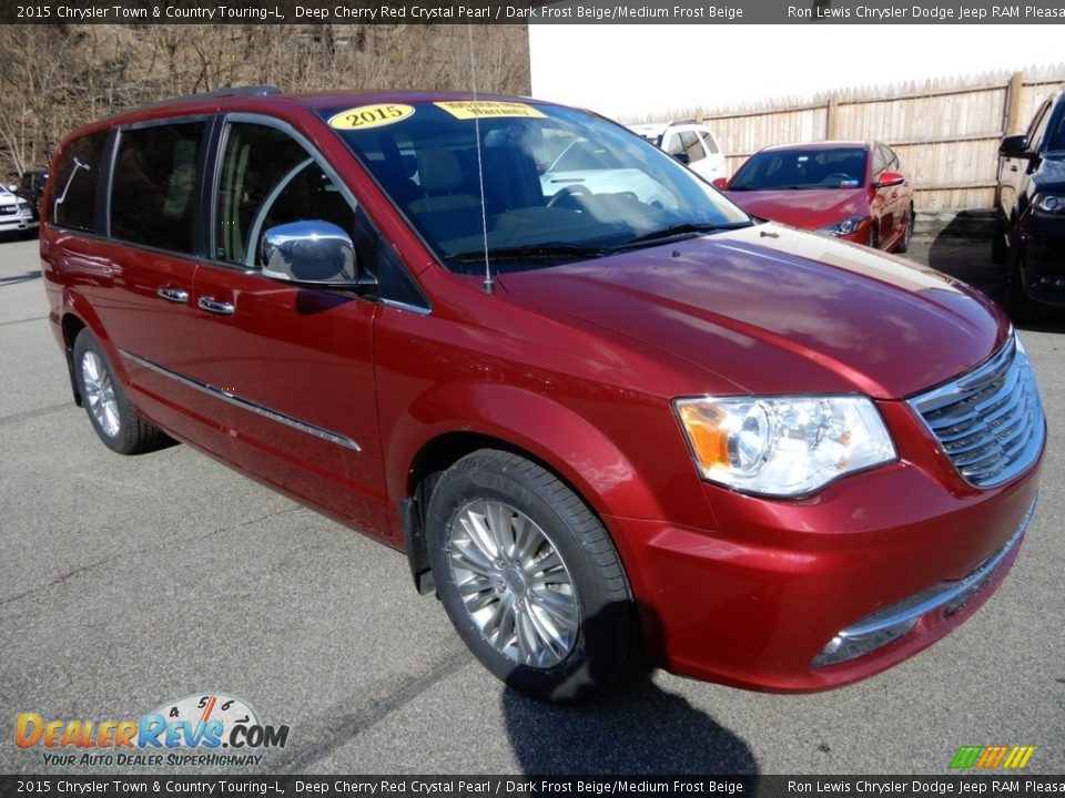 2015 Chrysler Town & Country Touring-L Deep Cherry Red Crystal Pearl / Dark Frost Beige/Medium Frost Beige Photo #8
