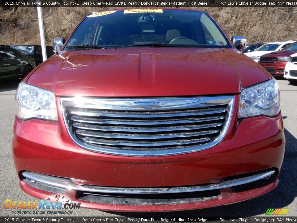 2015 Chrysler Town & Country Touring-L Deep Cherry Red Crystal Pearl / Dark Frost Beige/Medium Frost Beige Photo #9